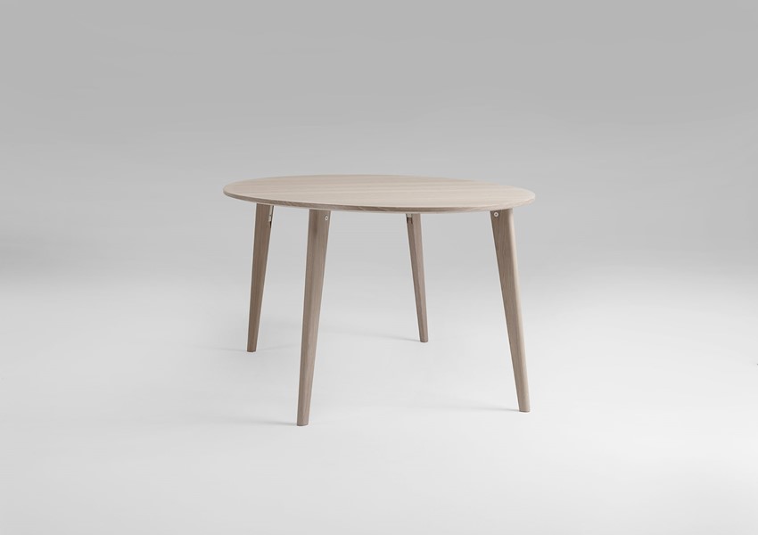 Sarek bord elips ek vitvax, front