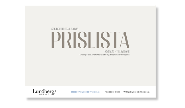 Prislista SEK