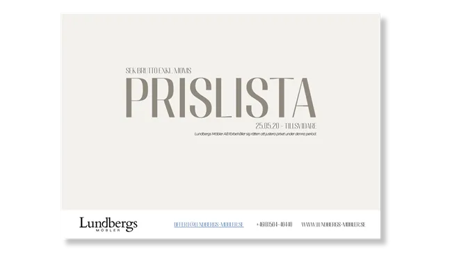 Prislista SEK