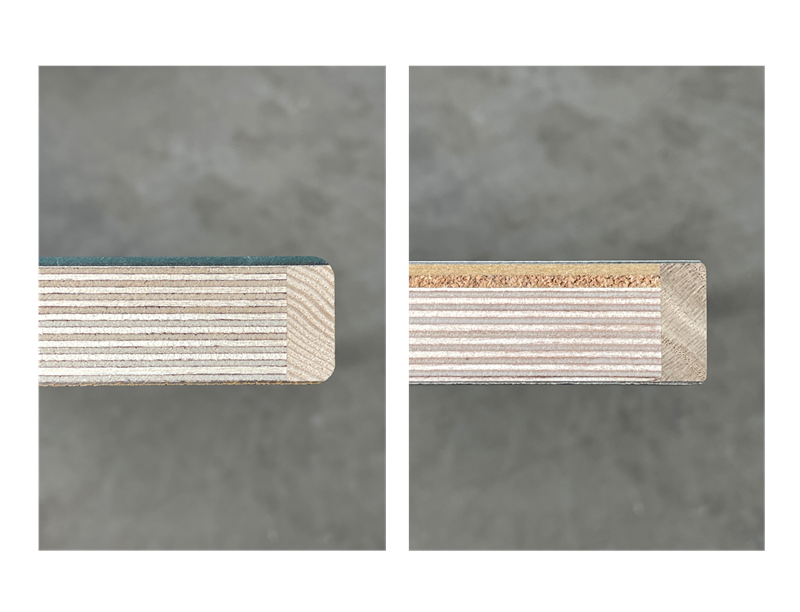 Genomskärning av skiva med kantlist (1)