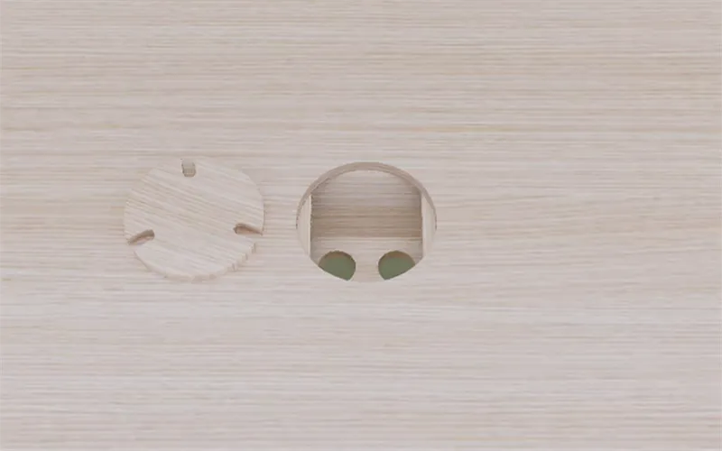 Digital bild rund kabellucka b