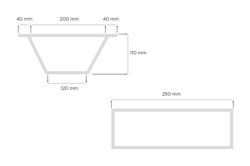 Mått Liten kabellåda