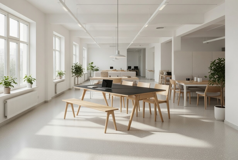 Arkosittbänk, stol Tova vid bord Arko Grande