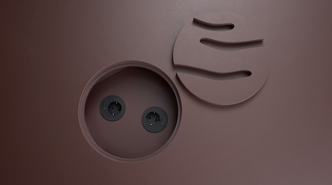 Funghi detalj kabellucka insida