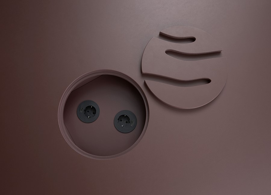 Funghi detalj kabellucka insida