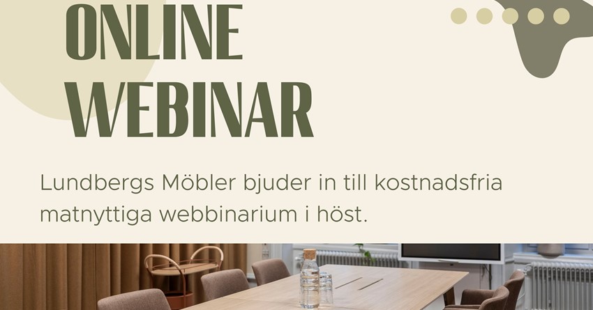 Hösten webbinarium med Lundbergs Möbler rubrikbild