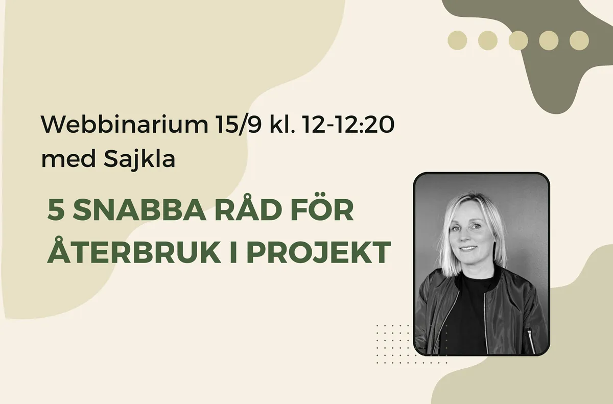 5 snabba råd för återbruk i projekt webb