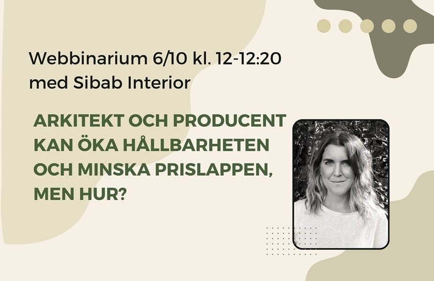 Arkitekt och producent kan öka hållbarhet och minska prislapp webb